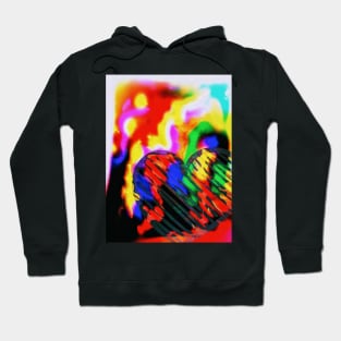 Blazing Heart blur background Hoodie